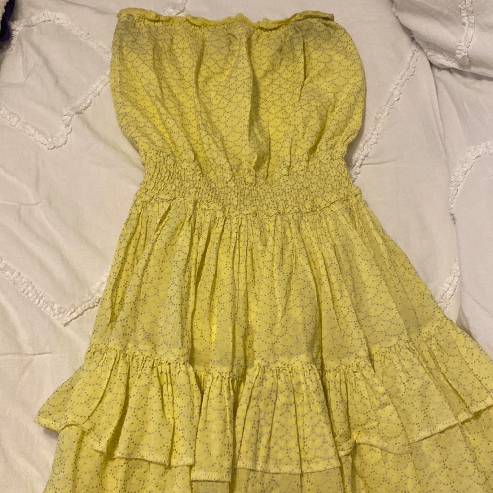 moda international strapless dress